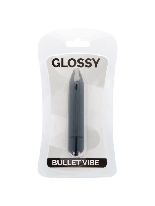 GLOSSY THIN VIBRADOR NEGRO
