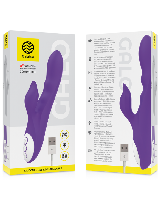 GALATEA GALO VIBRADOR LILA COMPATIBLE CON WATCHME WIRELESS TECHNOLOGY