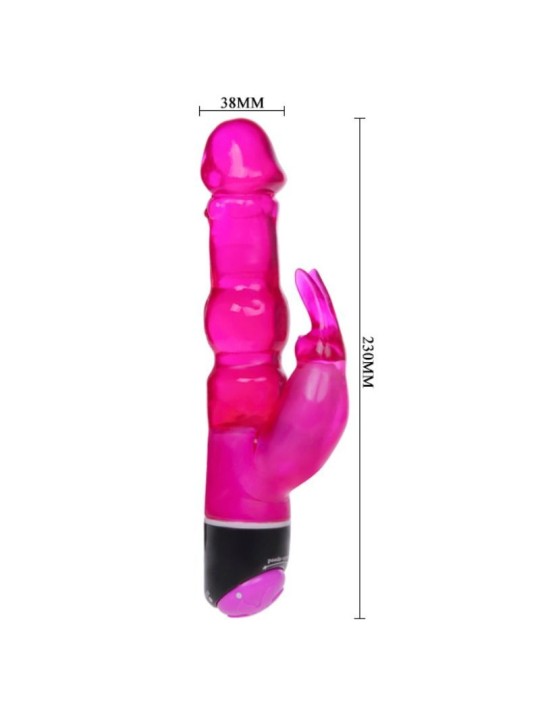 BAILE WAVES OF PLEASURE FANTASY VIBRADOR CON RABBIT LILA 23 CM