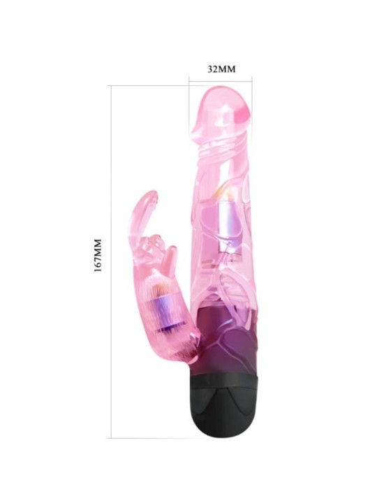 BAILE GIVE YOU LOVER VIBRADOR CON RABBIT ROSA