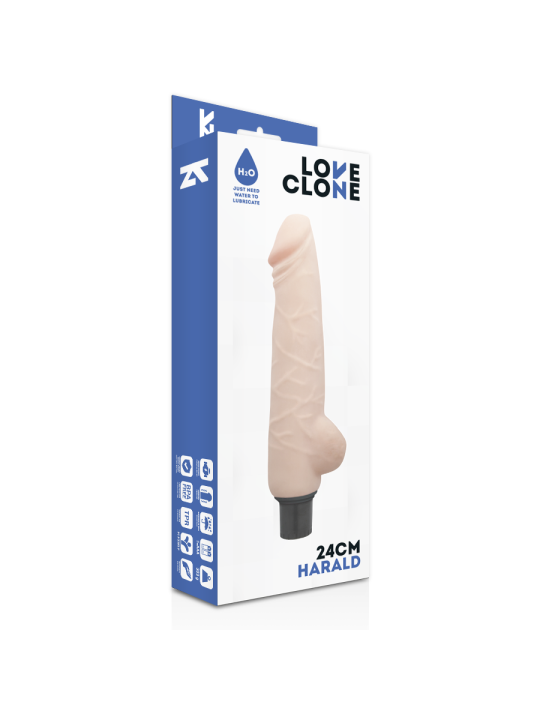 LOVECLONE HARALD VIBRADOR REALISTICO SELF LUBRICATION 24 CM O 4 CM