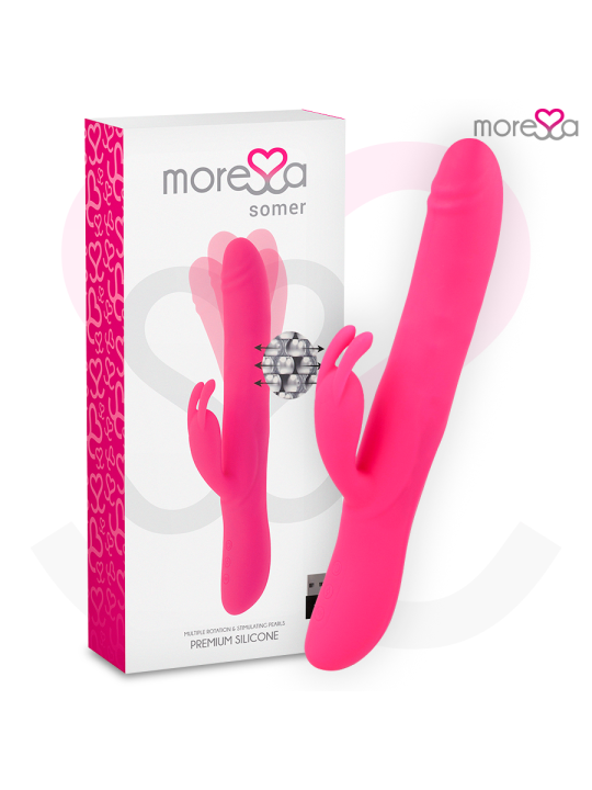 MORESSA SOMER ROTADOR PERLADO Y POTENTE VIBRACION SILICONA PREMIUM