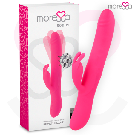 MORESSA SOMER ROTADOR PERLADO Y POTENTE VIBRACION SILICONA PREMIUM