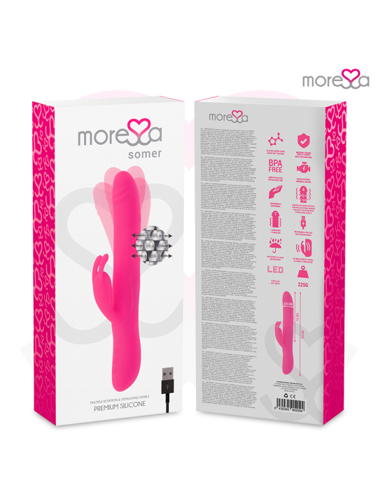 MORESSA SOMER ROTADOR PERLADO Y POTENTE VIBRACION SILICONA PREMIUM