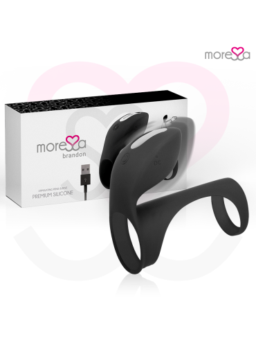 MORESSA BRANDON POTENTE ANILLO VIBRADOR CON FUNDA DE ENGROSAMIENTO MASCULINO