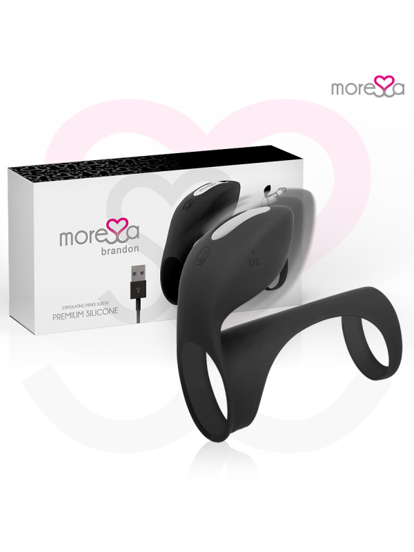 MORESSA BRANDON POTENTE ANILLO VIBRADOR CON FUNDA DE ENGROSAMIENTO MASCULINO