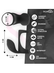 MORESSA BRANDON POTENTE ANILLO VIBRADOR CON FUNDA DE ENGROSAMIENTO MASCULINO
