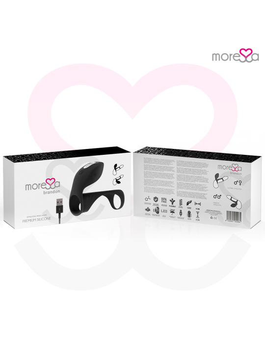 MORESSA BRANDON POTENTE ANILLO VIBRADOR CON FUNDA DE ENGROSAMIENTO MASCULINO