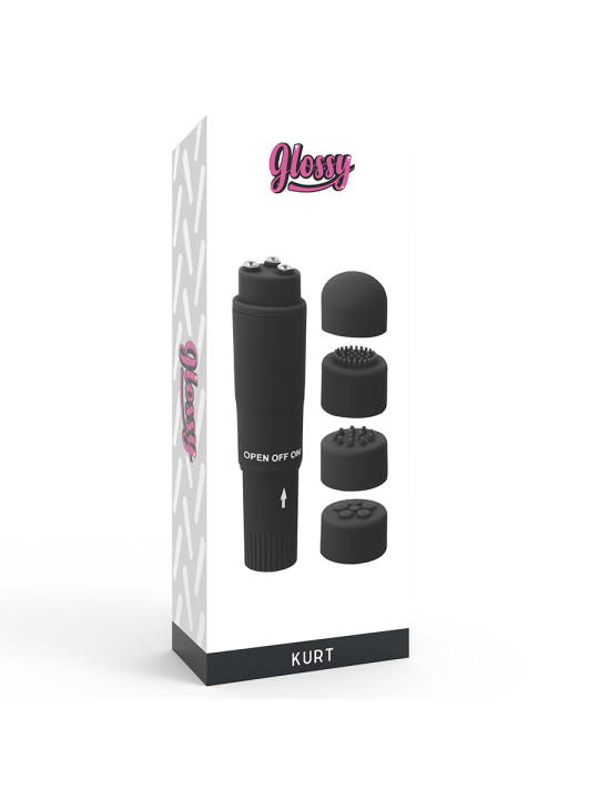 GLOSSY POCKET KURT MASAJEADOR NEGRO
