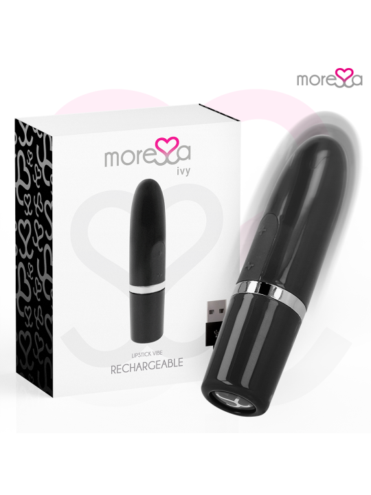 MORESSA IVY MASAJEADOR SIMULADOR LABIAL DE VIAJE NEGRO