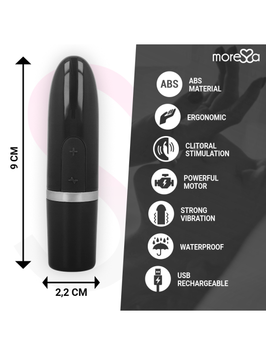 MORESSA IVY MASAJEADOR SIMULADOR LABIAL DE VIAJE NEGRO