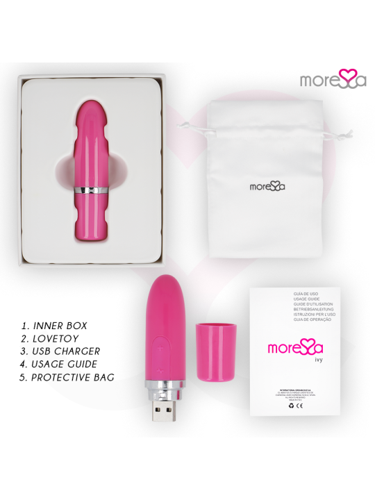 MORESSA IVY MASAJEADOR SIMULADOR LABIAL DE VIAJE ROSA