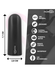 MORESSA NIX POTENTE VIBRADOR MULTI JUEGOS CONTROL REMOTO NEGRO