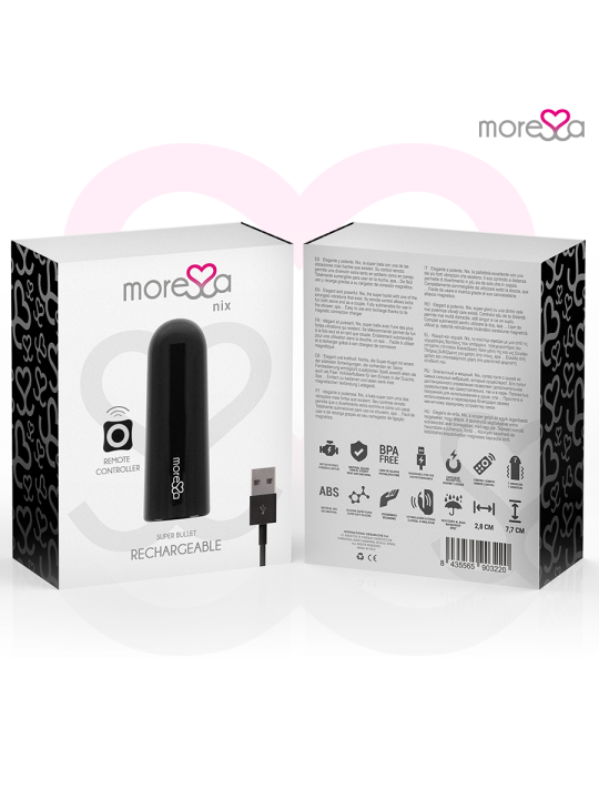MORESSA NIX POTENTE VIBRADOR MULTI JUEGOS CONTROL REMOTO NEGRO