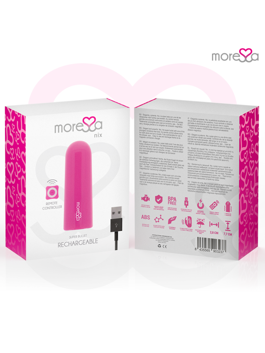 MORESSA NIX POTENTE VIBRADOR MULTI JUEGOS CONTROL REMOTO ROSA