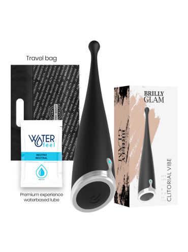BRILLY GLAM SPOT VIBE VIBRADOR CLITORIAL ORGASMICO SILICONA NEGRO