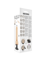BASECOCK VIBRADOR REALISTICO CONTROL REMOTO NATURAL CON TESTICULOS 195 CM O 4 CM
