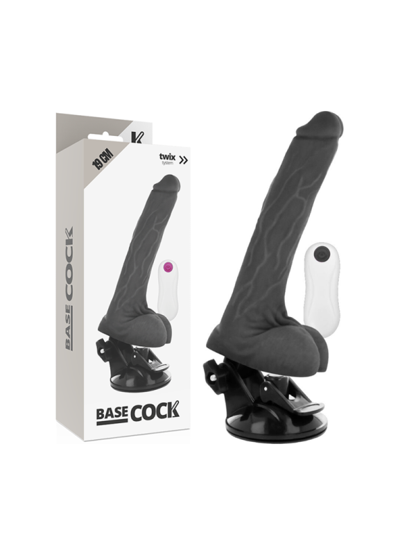 BASECOCK VIBRADOR REALISTICO CONTROL REMOTO NATURAL 19 CM O 4 CM