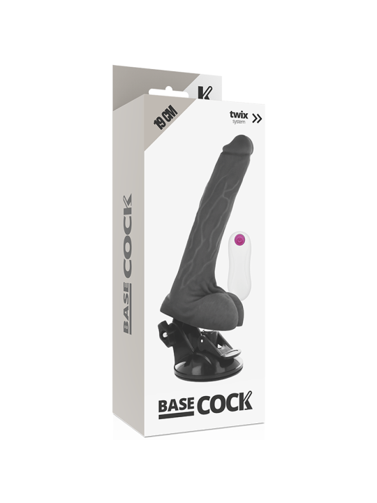 BASECOCK VIBRADOR REALISTICO CONTROL REMOTO NATURAL 19 CM O 4 CM