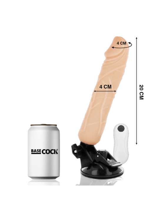 BASECOCK VIBRADOR REALISTICO CONTROL REMOTO NATURAL 20 CM O 4 CM