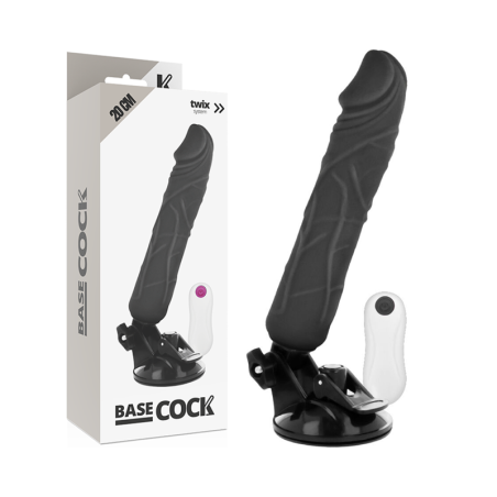 BASECOCK VIBRADOR REALISTICO CONTROL REMOTO NATURAL 20 CM O 4 CM