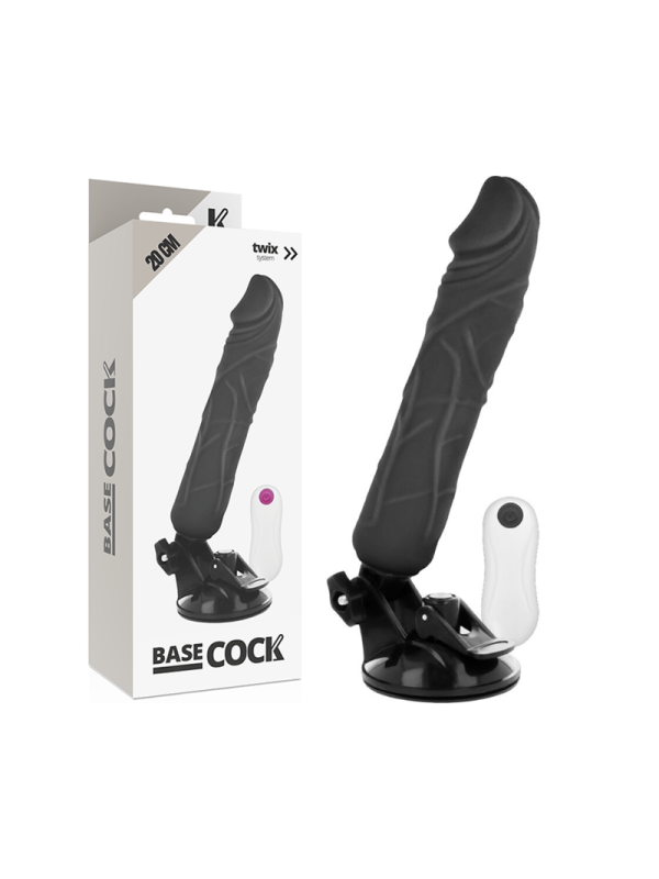 BASECOCK VIBRADOR REALISTICO CONTROL REMOTO NATURAL 20 CM O 4 CM