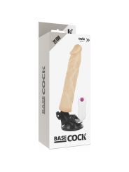 BASECOCK VIBRADOR REALISTICO CONTROL REMOTO NATURAL 21 CM O 4 CM