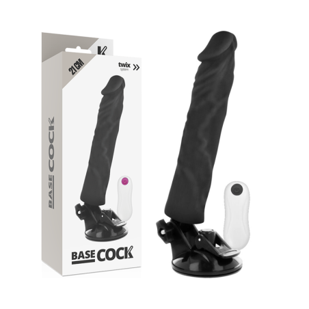 BASECOCK VIBRADOR REALISTICO CONTROL REMOTO NATURAL 21 CM O 4 CM