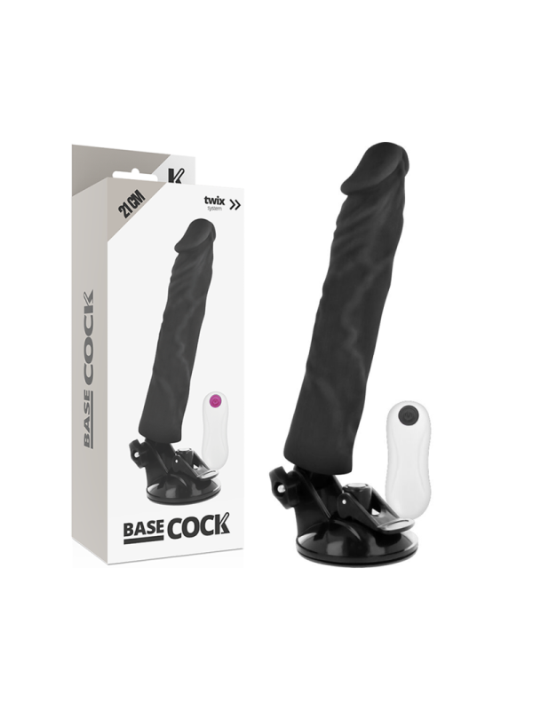 BASECOCK VIBRADOR REALISTICO CONTROL REMOTO NATURAL 21 CM O 4 CM