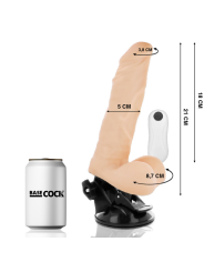 BASECOCK VIBRADOR REALISTICO ARTICULABLE CONTROL REMOTO NATURAL 21 CM O 5 CM