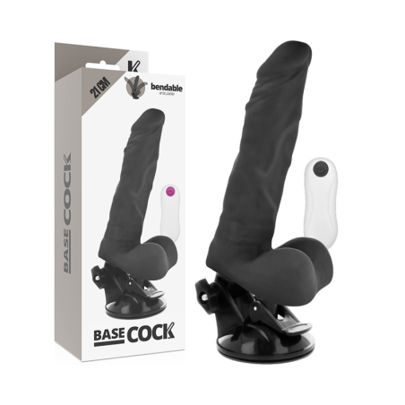 BASECOCK VIBRADOR REALISTICO ARTICULABLE CONTROL REMOTO NATURAL 21 CM O 5 CM