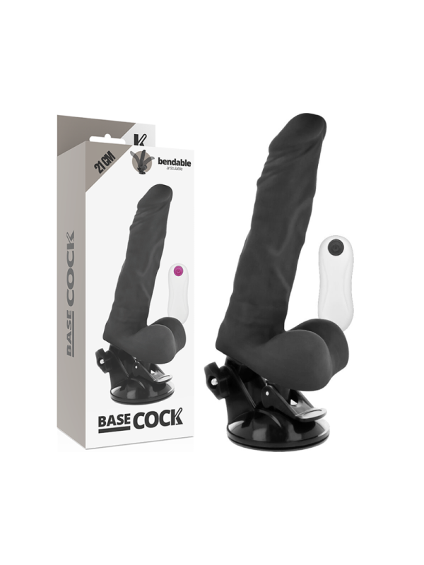 BASECOCK VIBRADOR REALISTICO ARTICULABLE CONTROL REMOTO NATURAL 21 CM O 5 CM