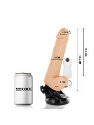 BASECOCK VIBRADOR REALISTICO CONTROL REMOTO NATURAL 185 CM O 4CM