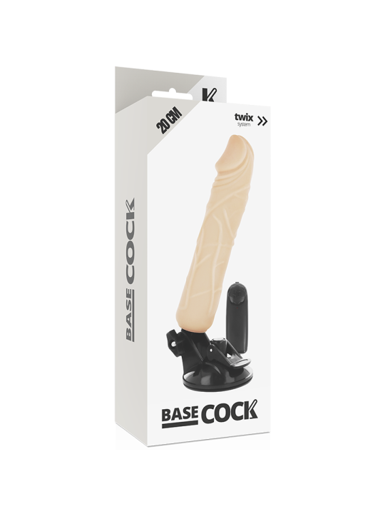 BASECOCK VIBRADOR REALISTICO CONTROL REMOTO NATURAL 20 CM O 4 CM