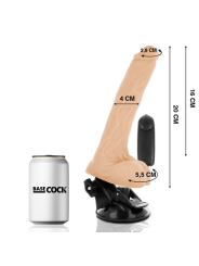 BASECOCK VIBRADOR REALISTICO CONTROL REMOTO NATURAL CON TESTICULOS 20 CM O 4 CM
