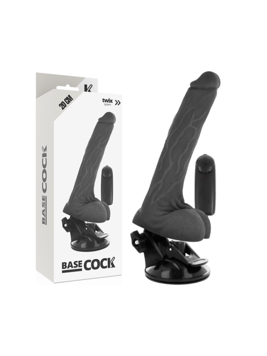 BASECOCK VIBRADOR REALISTICO CONTROL REMOTO NATURAL CON TESTICULOS 20 CM O 4 CM