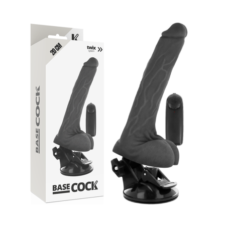 BASECOCK VIBRADOR REALISTICO CONTROL REMOTO NATURAL CON TESTICULOS 20 CM O 4 CM