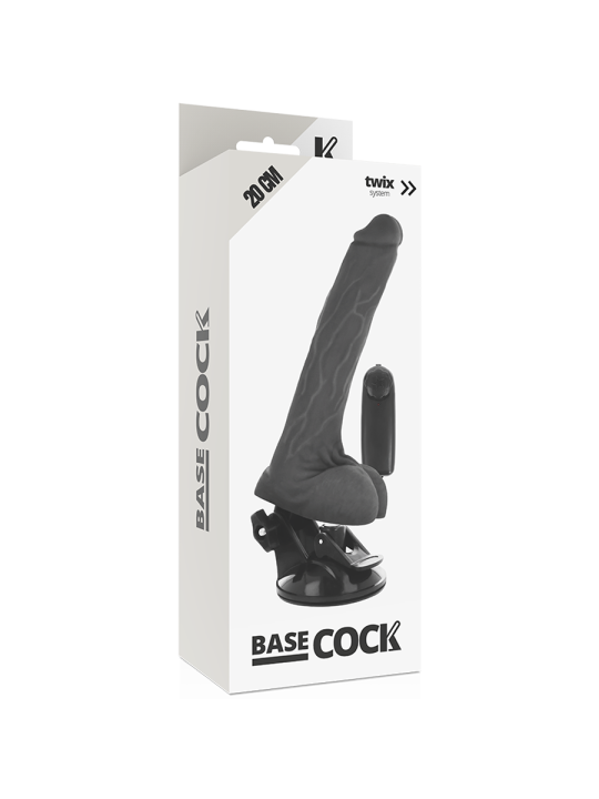 BASECOCK VIBRADOR REALISTICO CONTROL REMOTO NATURAL CON TESTICULOS 20 CM O 4 CM