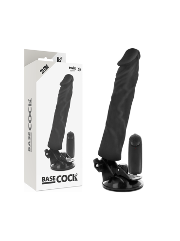 BASECOCK VIBRADOR REALISTICO CONTROL REMOTO NATURAL 21 CM O 4 CM