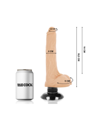 BASECOCK VIBRADOR REALISTICO 2 1 NATURAL 185 CM O 4 CM