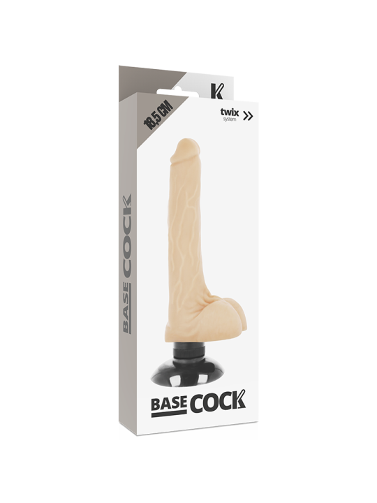 BASECOCK VIBRADOR REALISTICO 2 1 NATURAL 185 CM O 4 CM
