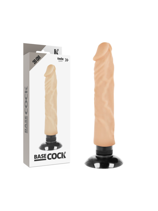 BASECOCK VIBRADOR REALISTICO 2 1 NATURAL 20 CM O 4 CM