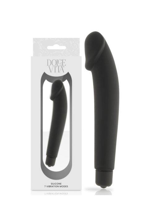 DOLCE VITA REALISTIC VIBRADOR SILICONA NEGRO