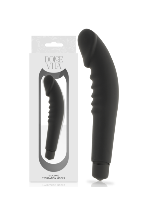 DOLCE VITA REALISTIC PLEASURE VIBRADOR SILICONA NEGRO