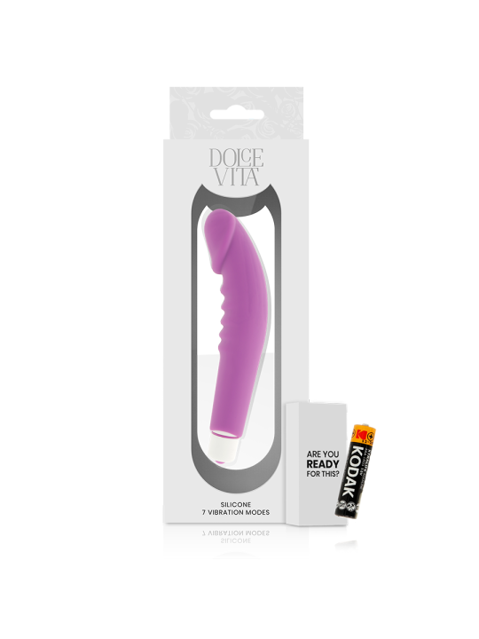 DOLCE VITA REALISTIC PLEASURE VIBRADOR SILICONA LILA