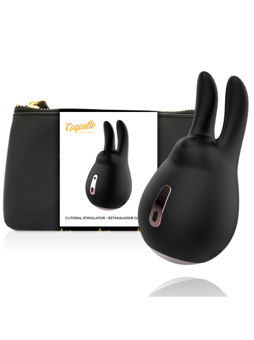 COQUETTE CHIC DESIRE ESTIMULADOR CLITORIS NEGRO GOLD CONEJO