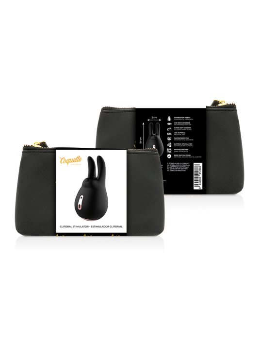 COQUETTE CHIC DESIRE ESTIMULADOR CLITORIS NEGRO GOLD CONEJO