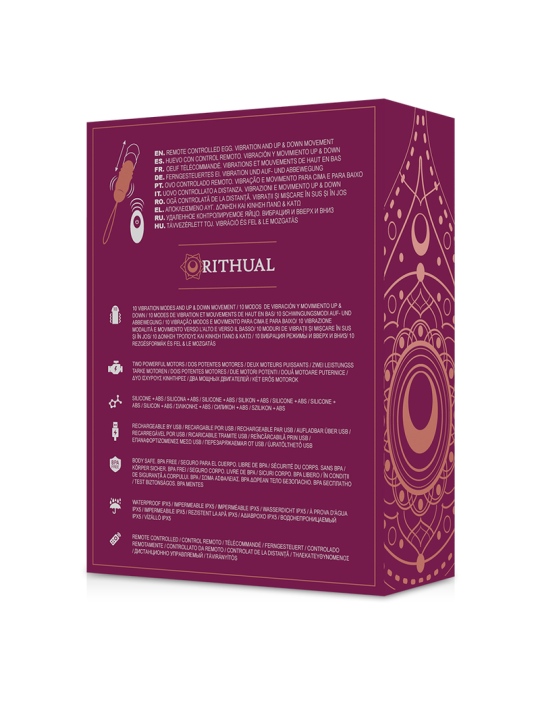 RITHUAL REVA HUEVO CONTROL REMOTO SISTEMA UPDOWN VIBRACION