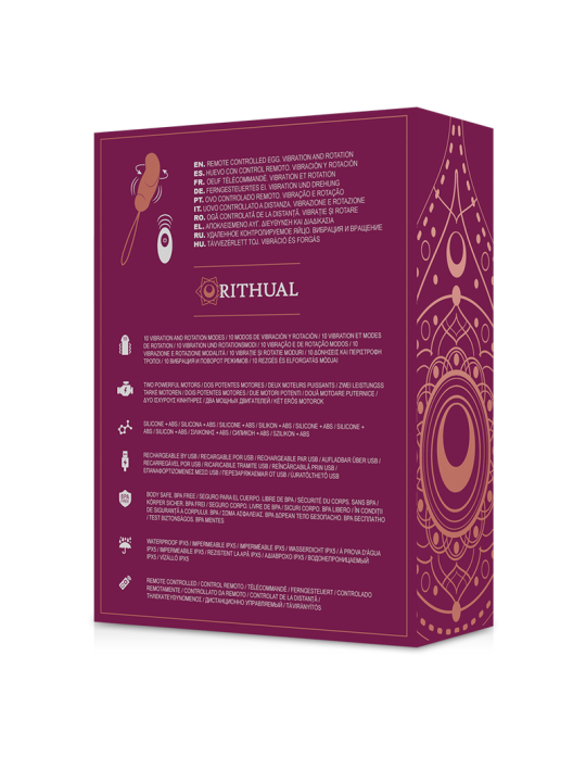 RITHUAL ESHA HUEVO CONTROL REMOTO SISTEMA ROTACION VIBRACION