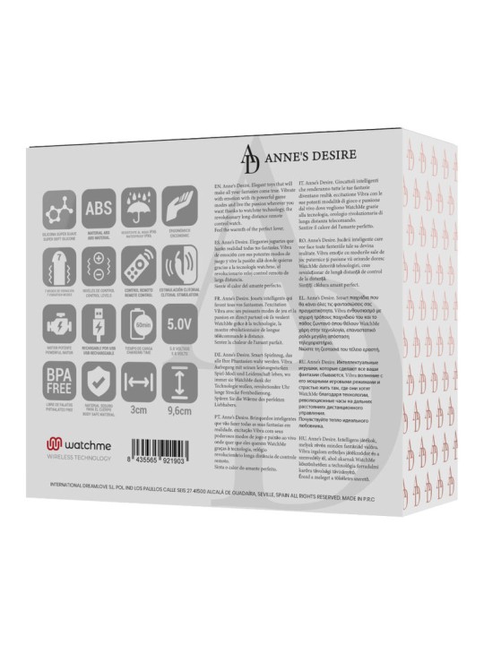 ANNE S DESIRE PANTY PLEASURE TECNOLOGIA WATCHME NEGRO